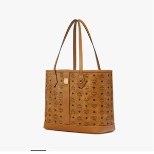 MCM Cognac Visetos Monogram Tote
